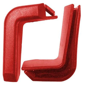 Set of 2 Top Corner Red Plastic Bumpers for Shopping Carts 