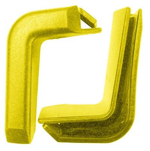 Set of 2 Top Corner Yellow Plastic Bumpers for Shopping Carts 