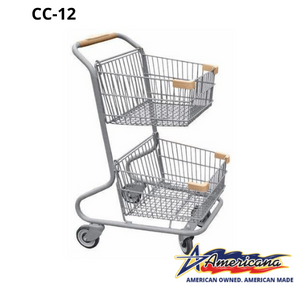 CC-12 Double Basket Convenience Metal Wire Shopping Cart 5,200 cu. in.