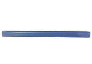 Americana/Unarco/Rehrig 16” long blue plastic shopping cart handle with printing