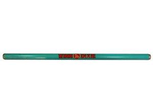 Americana/Unarco New Style 24” long, 1” round turquoise plastic shopping cart handle with printing