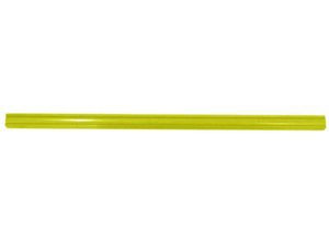 Americana/Unarco Old Style 18” long, 1” round yellow plastic shopping cart handle with printing