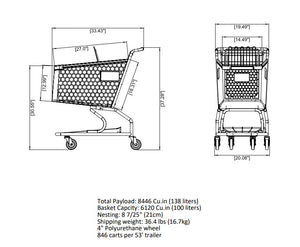 AMP-10 Plastic Shopping Cart