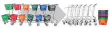 Load image into Gallery viewer, Plastic Double Basket Express Convenience Shopping Carts With Removable Baskets

