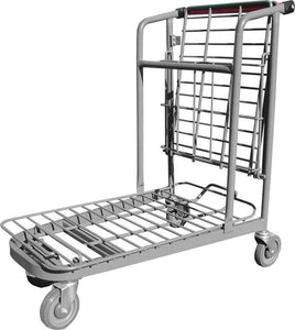 Garden Center Cart With Folded Flat Tray & Red Handle