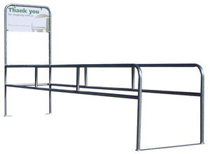 Single Cart Corral With Thank You Sign