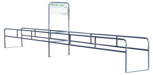 Two-Way Single Cart Corral With Thank You Sign