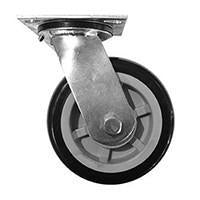 6" x 2" Poly-U Swivel Caster Assembly