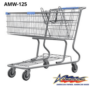 AMW-125 Metal Wire Shopping Cart 17,000 cu. in.