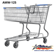 AMW-125 Metal Wire Shopping Cart 17,000 cu. in.