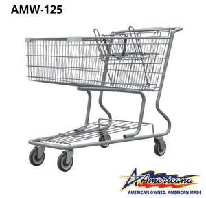 AMW-125 Metal Wire Shopping Cart 17,000 cu. in.