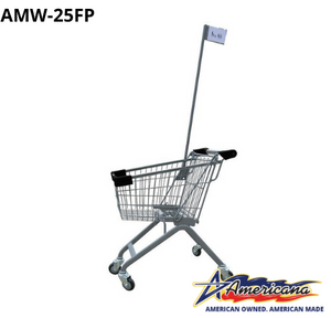 AMW-25FP Kiddie Metal Wire Shopping Cart with Flagpole