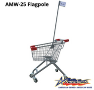 AMW-25FP Kiddie Metal Wire Shopping Cart with Flagpole