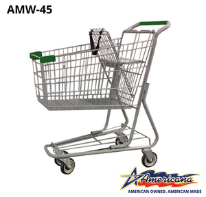 AMW-45 Metal Wire Shopping Cart 6,000 cu. in.