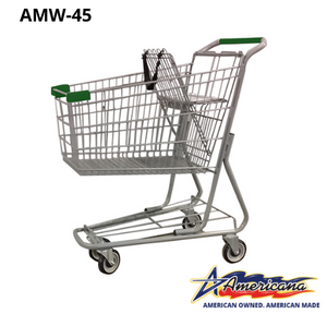 AMW-45 Metal Wire Shopping Cart 6,000 cu. in.