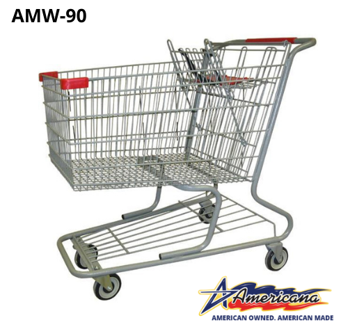 AMW-90 Metal Shopping Cart