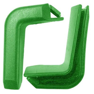 Set of 2 Top Corner Green Plastic Bumpers for Shopping Carts 