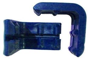 Set of 2 Front Corner Blue Plastic Bumpers for Shopping Carts 