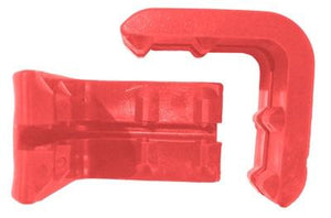 Set of 2 Front Corner Red Plastic Bumpers for Shopping Carts 