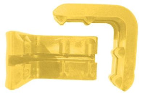 Set of 2 Front Corner Yellow Plastic Bumpers for Shopping Carts 