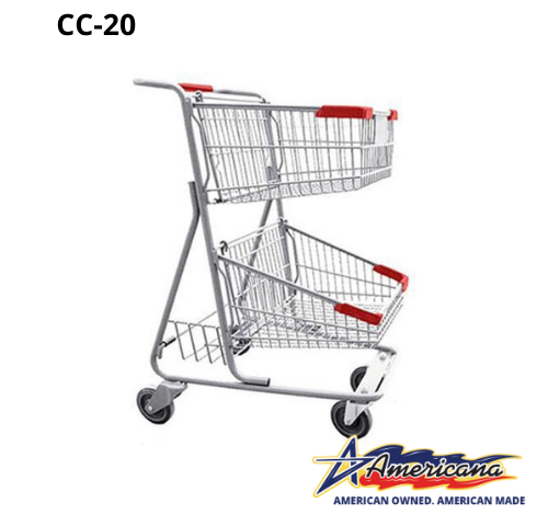 CC-20 Double Basket Convenience Shopping Cart | Americana Companies