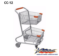 CC-12 Double Basket Convenience Metal Wire Shopping Cart 5,200 cu. in.