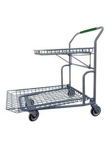 Garden Center Cart With Flip-Up Tray & Green Handle