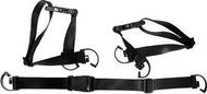 Black 5 Panel Nylon Child Seat Belt Straps 