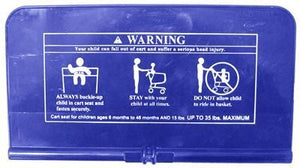 Technibilt/Precision blue plastic seat for shopping cart