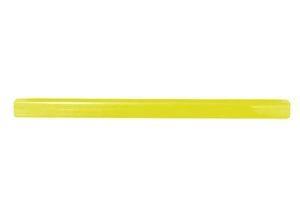 Americana/Unarco/Rehrig 19” long yellow plastic shopping cart handle with printing