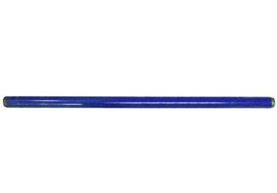 Americana/Unarco New Style 20.5” long, 1” round blue plastic shopping cart handle with printing