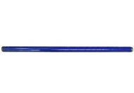 Americana/Unarco New Style 20.5” long, 1” round blue plastic shopping cart handle with printing