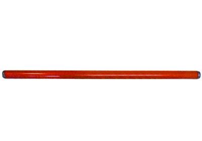 Americana/Unarco New Style 24” long, 1” round red plastic shopping cart handle with printing