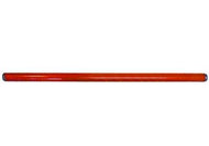 Americana/Unarco New Style 24” long, 1” round red plastic shopping cart handle with printing