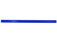 Americana/Unarco Old Style 24” long, 1” round blue plastic shopping cart handle with printing