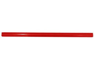 Americana/Unarco Old Style 22” long, 1” round red plastic shopping cart handle with printing